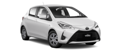 Toyota Yaris on transparent background