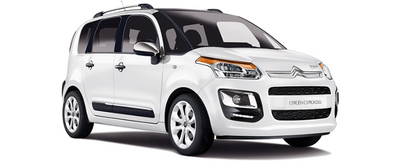 Citroen C3 Picasso on transparent background