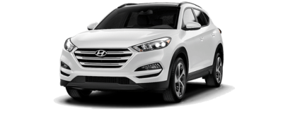 Hyundai Tucson on transparent background