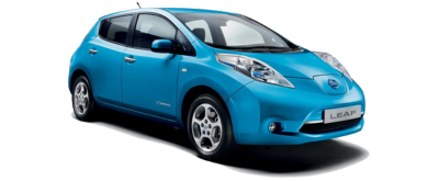 Nissan Leaf on transparent background