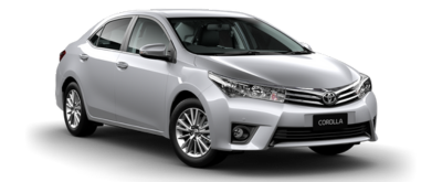 Toyota Corolla on transparent background