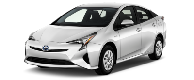 Toyota Prius on transparent background