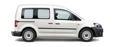 Volkswagen Caddy on transparent background